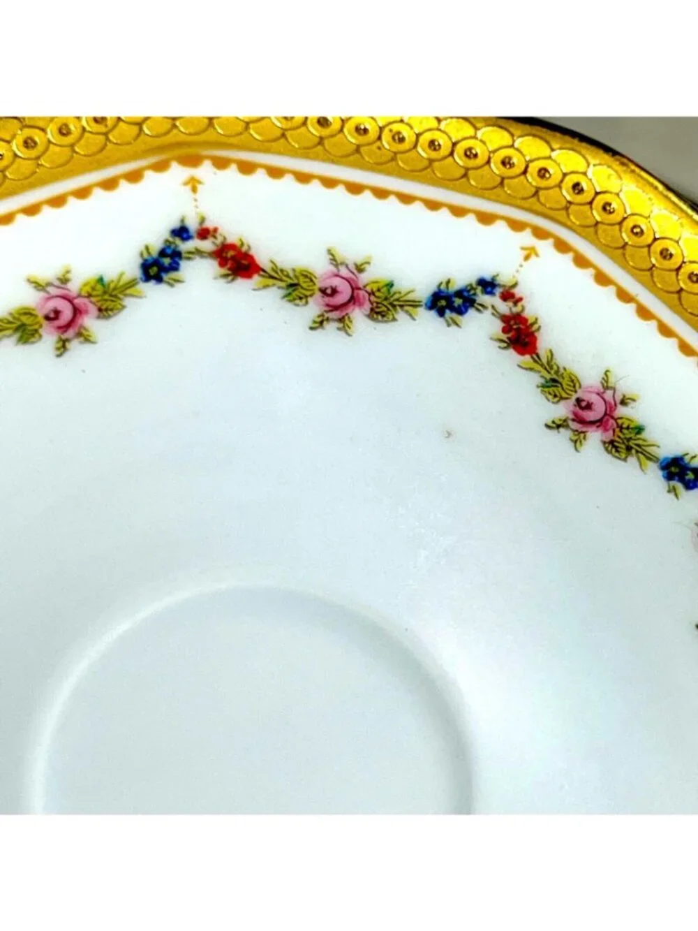 Vtg Tirschenreuth Bavaria PETITE ROSE Demitasse Coffee Cup Saucer Set Germany